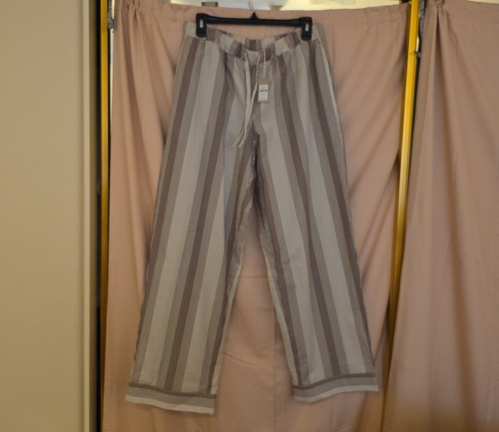 Women's Striped Gray Pajama Pants